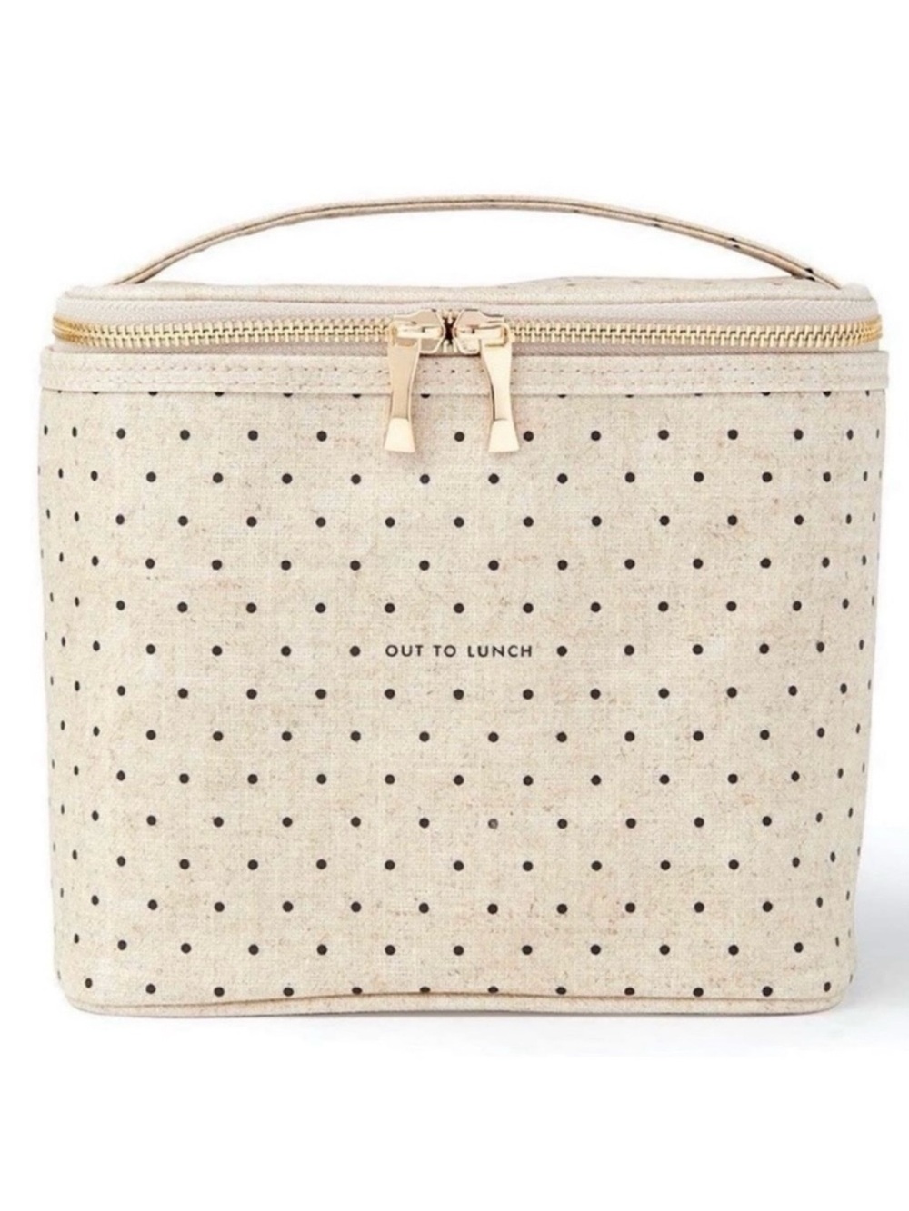 kate spade Beige Polka Dot Lunchbox